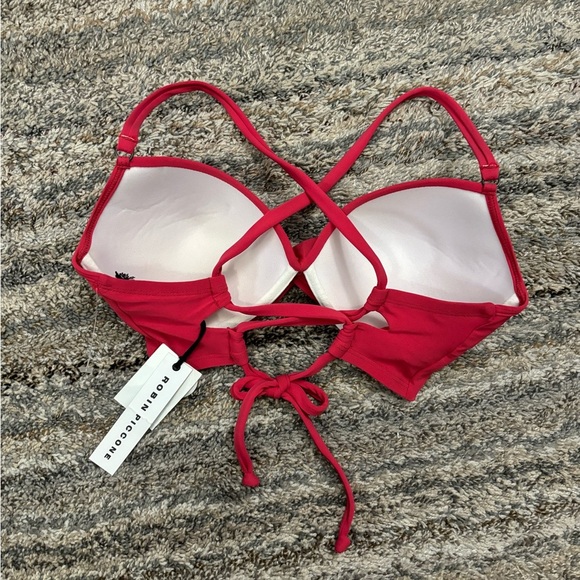 Robin Piccone Ava Pink Punch Bikini Top Sz Small NWT | Robin Piccone Bikini Top - Picture 9 of 14